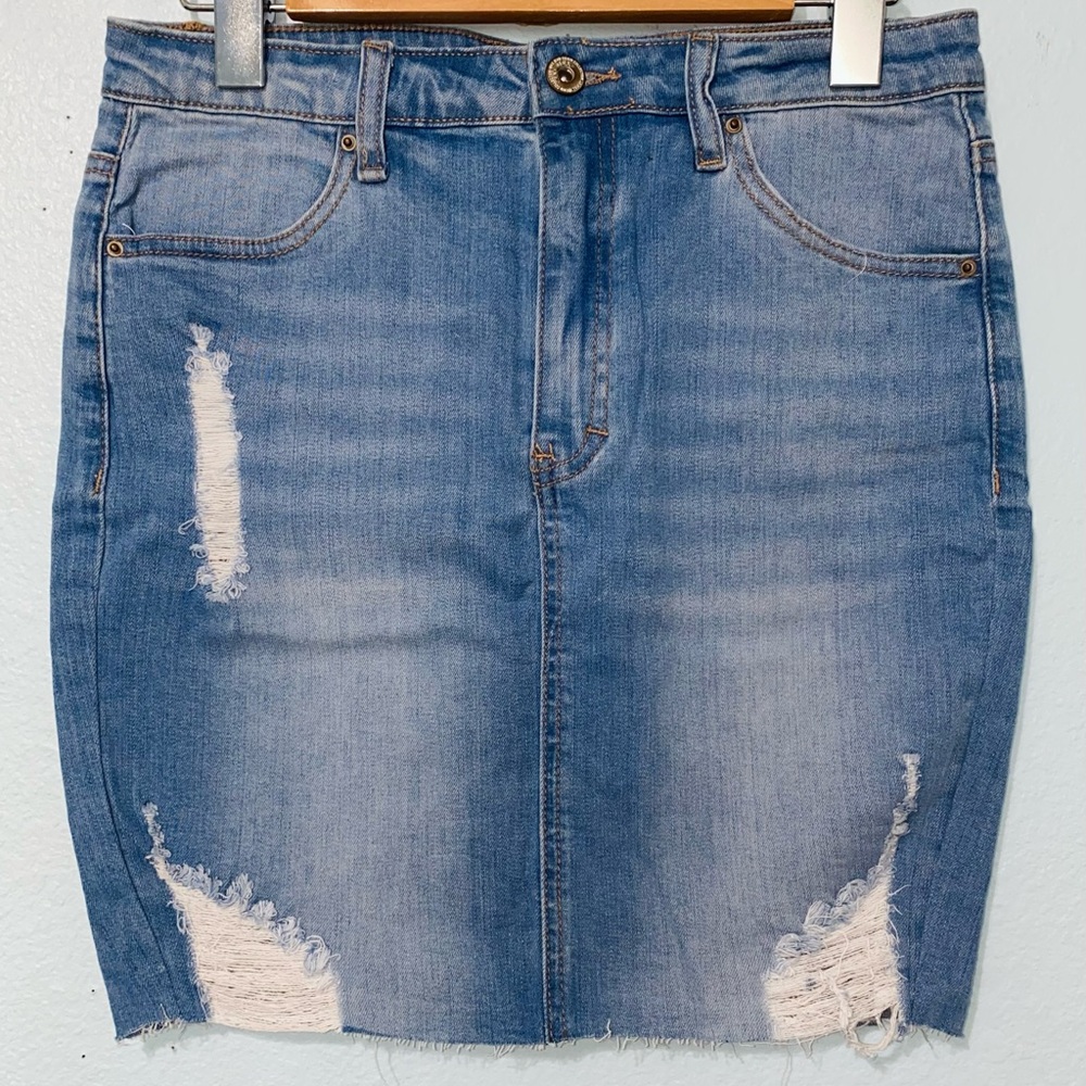 Wax Jean Women’s Denim Mini Skirt